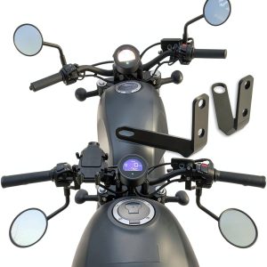 WOOGA Mirror Brackets for CMX 500 Front Rearview – Black Carbon Steel-0