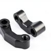 Aramox Rear Mirror Riser Brackets Black Fit Rust-Resistant Aluminum-1