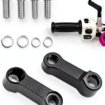 QWORK Aluminum Alloy Mirror Extenders for Motorcycles and Electric-0