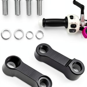 QWORK Aluminum Alloy Mirror Extenders for Motorcycles and Electric-0