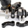 Aramox Rear Mirror Riser Brackets Black Fit Rust-Resistant Aluminum-4