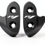 MFGZD R1/R1M Mirror Block Off Base Plate Black CNC Aluminum-0
