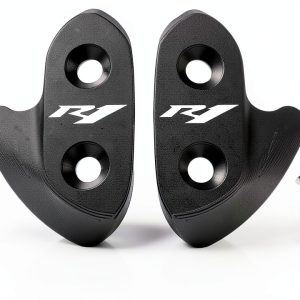 MFGZD R1/R1M Mirror Block Off Base Plate Black CNC Aluminum-0