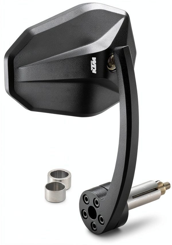 KTM Universal Handlebar End Mirror – Dual Side Polished Aluminum with-1