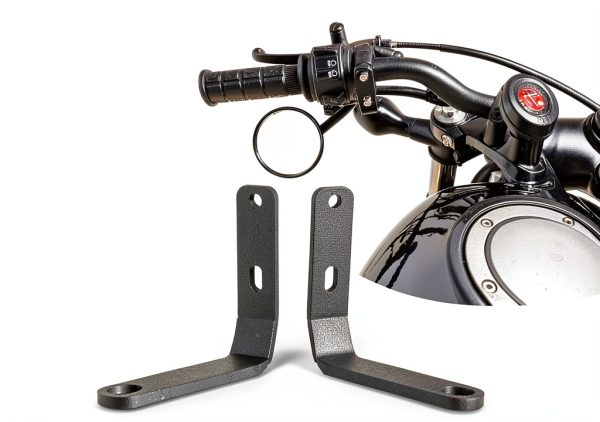 BK0206 Stainless Steel Rearview Mirror Bracket Pair for Rebel 500/300-0