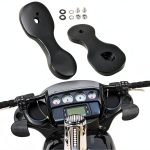 Hutexico Motorcycle Mirror Drop Bracket Kit Black Anodized 3.5" Lower-0