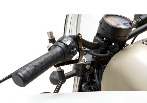 LANQIAN T5-5754 Aluminium Handlebar Mount Rearview Mirror Down Bracket-2