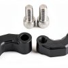 Aramox Rear Mirror Riser Brackets Black Fit Rust-Resistant Aluminum-0