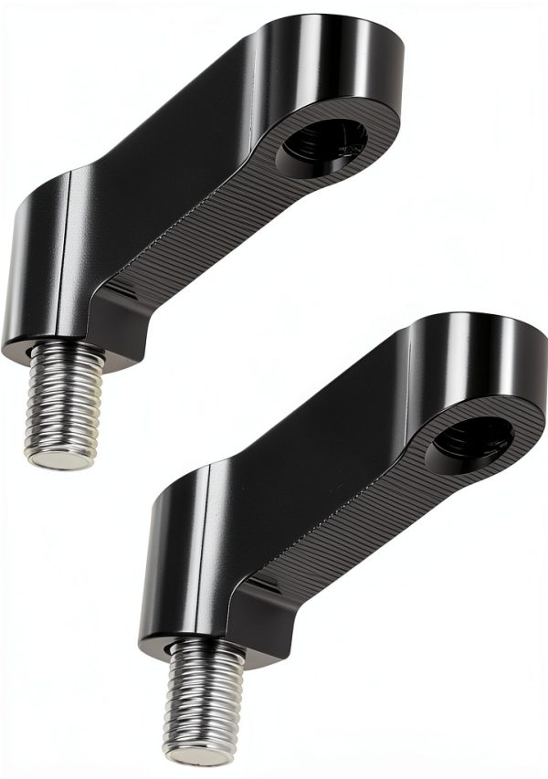 MAKGAGAAI Motorcycle Mirror Extender Mount Riser Aluminum Adapter-3