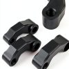 Aramox Rear Mirror Riser Brackets Black Fit Rust-Resistant Aluminum-2