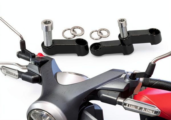 MOFIT Motorcycle Mirror Extender Kit 10mm & 8mm Aluminum Adapter-4