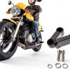 Qiilu Rearview Mirror Adapter Adjustable Aluminum Mount for-3