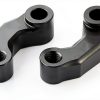 Aramox Rear Mirror Riser Brackets Black Fit Rust-Resistant Aluminum-5