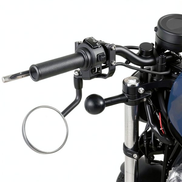 LANQIAN T5-5754 Aluminium Handlebar Mount Rearview Mirror Down Bracket-3