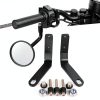LANQIAN T5-5754 Aluminium Handlebar Mount Rearview Mirror Down Bracket-0