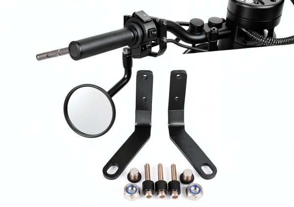 LANQIAN T5-5754 Aluminium Handlebar Mount Rearview Mirror Down Bracket-0