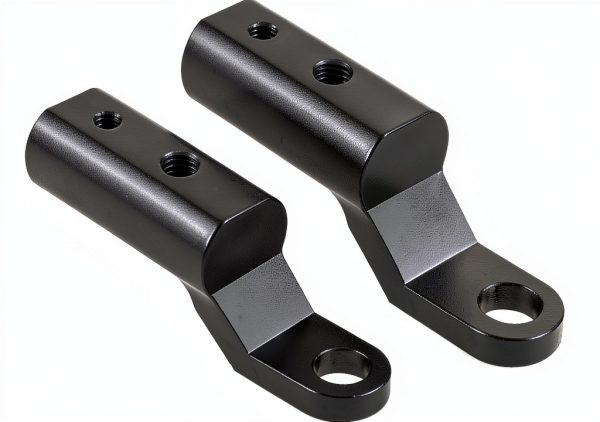 HQTS Matte Black Motorcycle Rearview Mirror Bracket, Universal Fit,-0