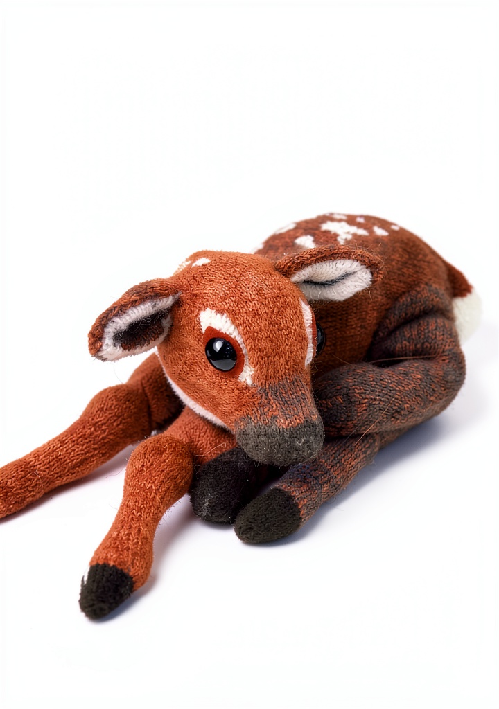 Kindle Edition of Knitting Stuffed Animals displayed on a wooden desk with knitting supplies