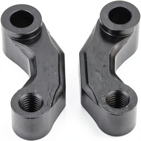 Aramox Rear Mirror Riser Brackets Black Fit Rust-Resistant Aluminum-8