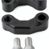 Aramox Rear Mirror Riser Brackets Black Fit Rust-Resistant Aluminum-6