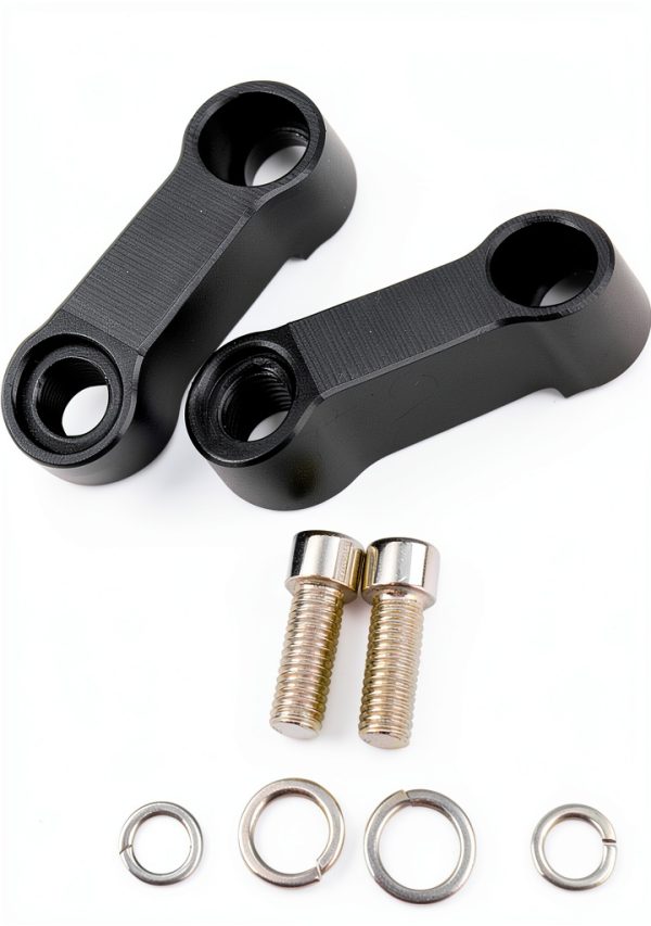 Qiilu Rearview Mirror Adapter Adjustable Aluminum Mount for-0