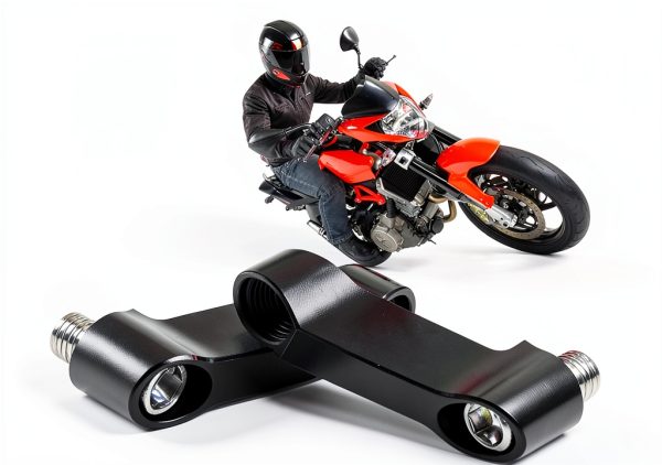 Joyzan Motorcycle Rearview Mirror Adapter, Aluminum Alloy, Custom Fit,-3