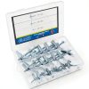 Toggle Bolt Kit by Glarks Zinc Plated Steel 24‑Piece 1/8‑3/16‑1/4-3