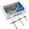 Toggle Bolt Kit by Glarks Zinc Plated Steel 24‑Piece 1/8‑3/16‑1/4-6