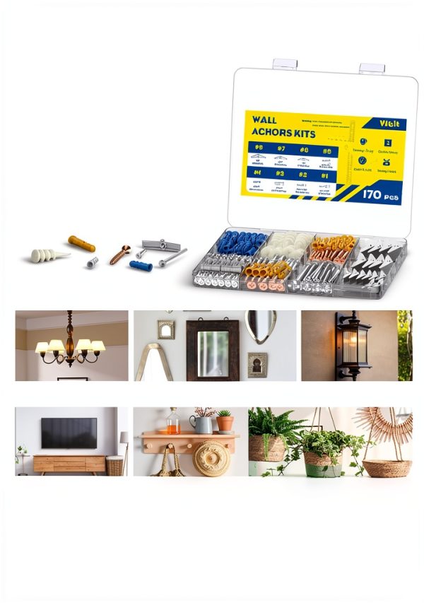Drywall Anchors Vibit Heavy Duty Toggle Bolts Kit 170 PCS-5