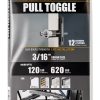 Hillman Toggle Bolts, Toggle Bolts for Drywall and More, 3/16” Screws, 120-620 LBS, 12 Heavy Duty Toggle Anchors and Screws, 377604-4