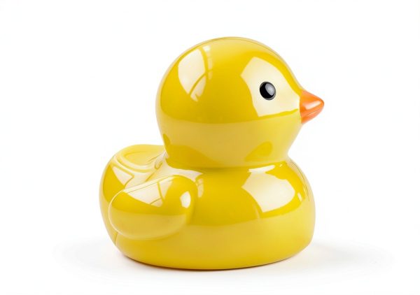 Ceramic Little Yellow Duck Toilet Bolt Cap Decoration Kit 2pcs-1