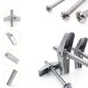 48 Sets Toggle Bolts - 1/4 3/16 1/8 Inch Butterfly Toggle Anchors for Drywall - Toggle Bolt Assortment Kit with Matching Wing Nuts, Hex Nuts, Washers-2