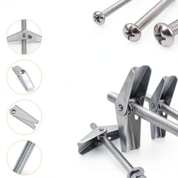 48 Sets Toggle Bolts - 1/4 3/16 1/8 Inch Butterfly Toggle Anchors for Drywall - Toggle Bolt Assortment Kit with Matching Wing Nuts, Hex Nuts, Washers-2