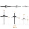 Rerdeim【34 Sets】 Toggle Bolts, Wall Anchor, 1/4" 3/16" 1/8" Butterfly Drywall Anchors, Heavy Duty Metal Screws for Hollow Wall Ceiling Sheetrock, Taquetes para Drywall-6