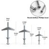 48 Sets Toggle Bolts - 1/4 3/16 1/8 Inch Butterfly Toggle Anchors for Drywall - Toggle Bolt Assortment Kit with Matching Wing Nuts, Hex Nuts, Washers-1