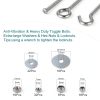 48Pcs Toggle Bolts for Drywall,Toggle Anchors Assortment Kit-M4 M6 Toggle Bolt & Eye Bolt &Ceiling Hooks for Hanging Plants Heavy Duty,Butterfly Anchors for Drywall,Zinc Plated-2