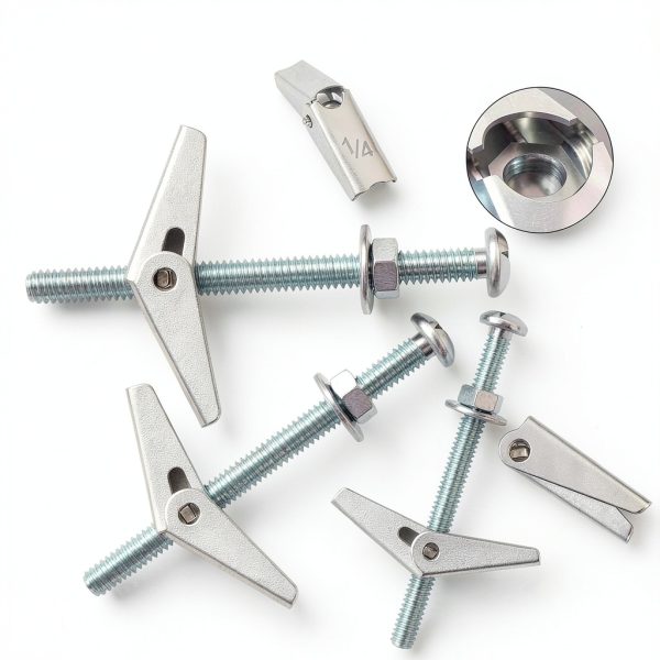 48 Sets Toggle Bolts - 1/4 3/16 1/8 Inch Butterfly Toggle Anchors for Drywall - Toggle Bolt Assortment Kit with Matching Wing Nuts, Hex Nuts, Washers-5