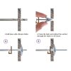 Swpeet Toggle Bolt and Wing Nut Kit 24 Pcs for Drywall 1/8‑1/4 Inch-5