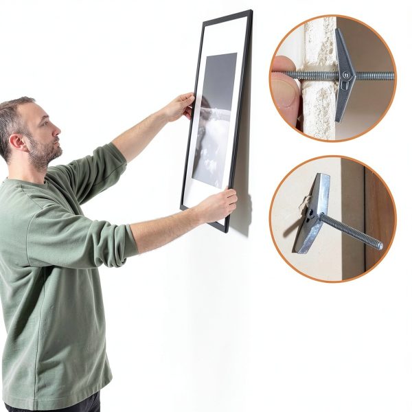 Rerdeim【34 Sets】 Toggle Bolts, Wall Anchor, 1/4" 3/16" 1/8" Butterfly Drywall Anchors, Heavy Duty Metal Screws for Hollow Wall Ceiling Sheetrock, Taquetes para Drywall-2