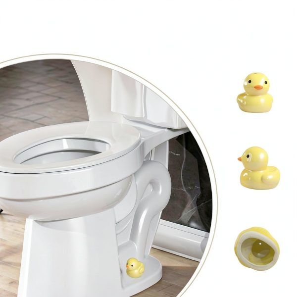 Ceramic Little Yellow Duck Toilet Bolt Cap Decoration Kit 2pcs-4