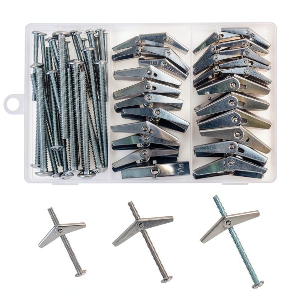 28PCS Toggle Bolts Wing Nuts Heavy Duty Hollow Wall Anchors for-0