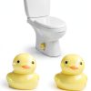 Ceramic Little Yellow Duck Toilet Bolt Cap Decoration Kit 2pcs-0