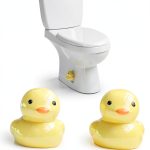 Ceramic Little Yellow Duck Toilet Bolt Cap Decoration Kit 2pcs-0