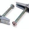 uxcell M6 x 75mm Male Thread Spring Loaded Hollow Wall Round Head Toggle Bolt 5pcs-2