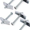 uxcell M6 x 75mm Male Thread Spring Loaded Hollow Wall Round Head Toggle Bolt 5pcs-0