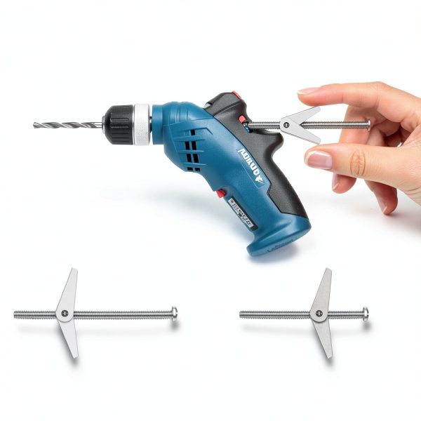 Rerdeim【34 Sets】 Toggle Bolts, Wall Anchor, 1/4" 3/16" 1/8" Butterfly Drywall Anchors, Heavy Duty Metal Screws for Hollow Wall Ceiling Sheetrock, Taquetes para Drywall-5
